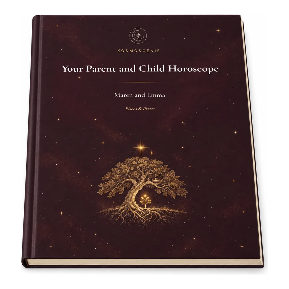 Parent and Child Horoscope Book as a premium book, lying flat