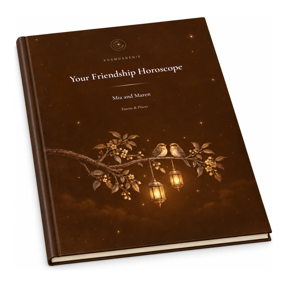 Friendship Horoscope Book as a premium book, shown lying flat