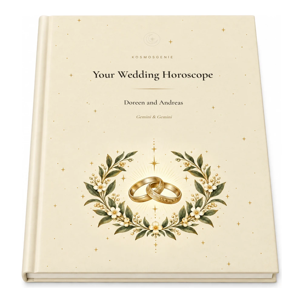 Wedding Horoscope Book as a Premium book, lying flat