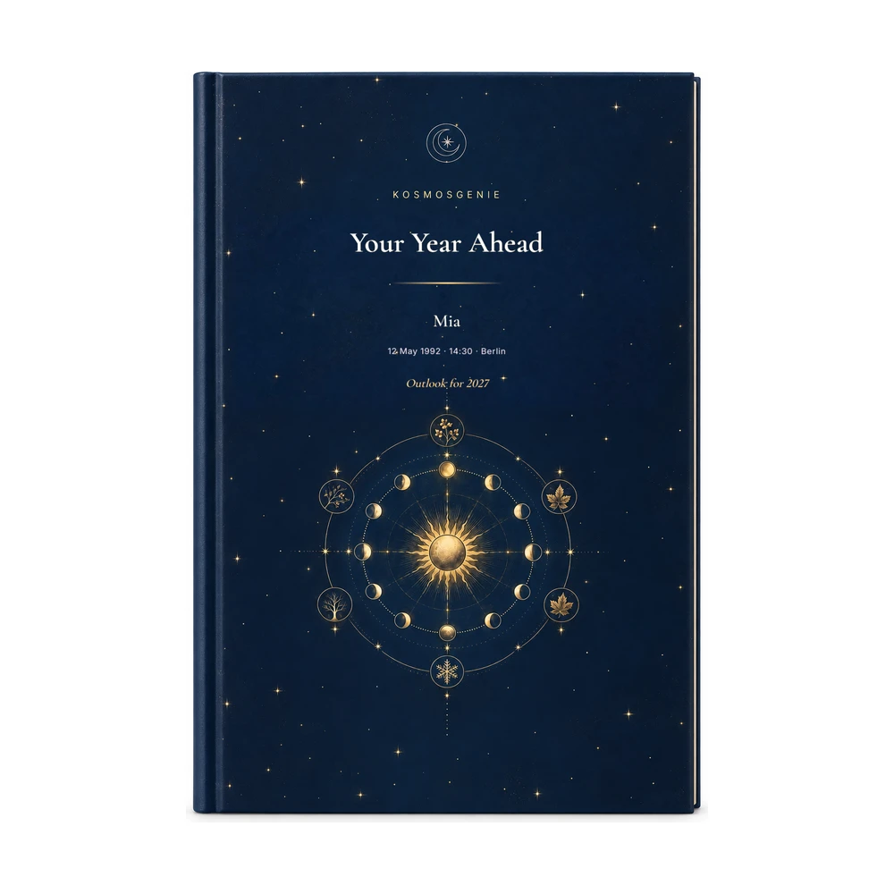 Yearly Horoscope 2027: the front cover with your name and birth details