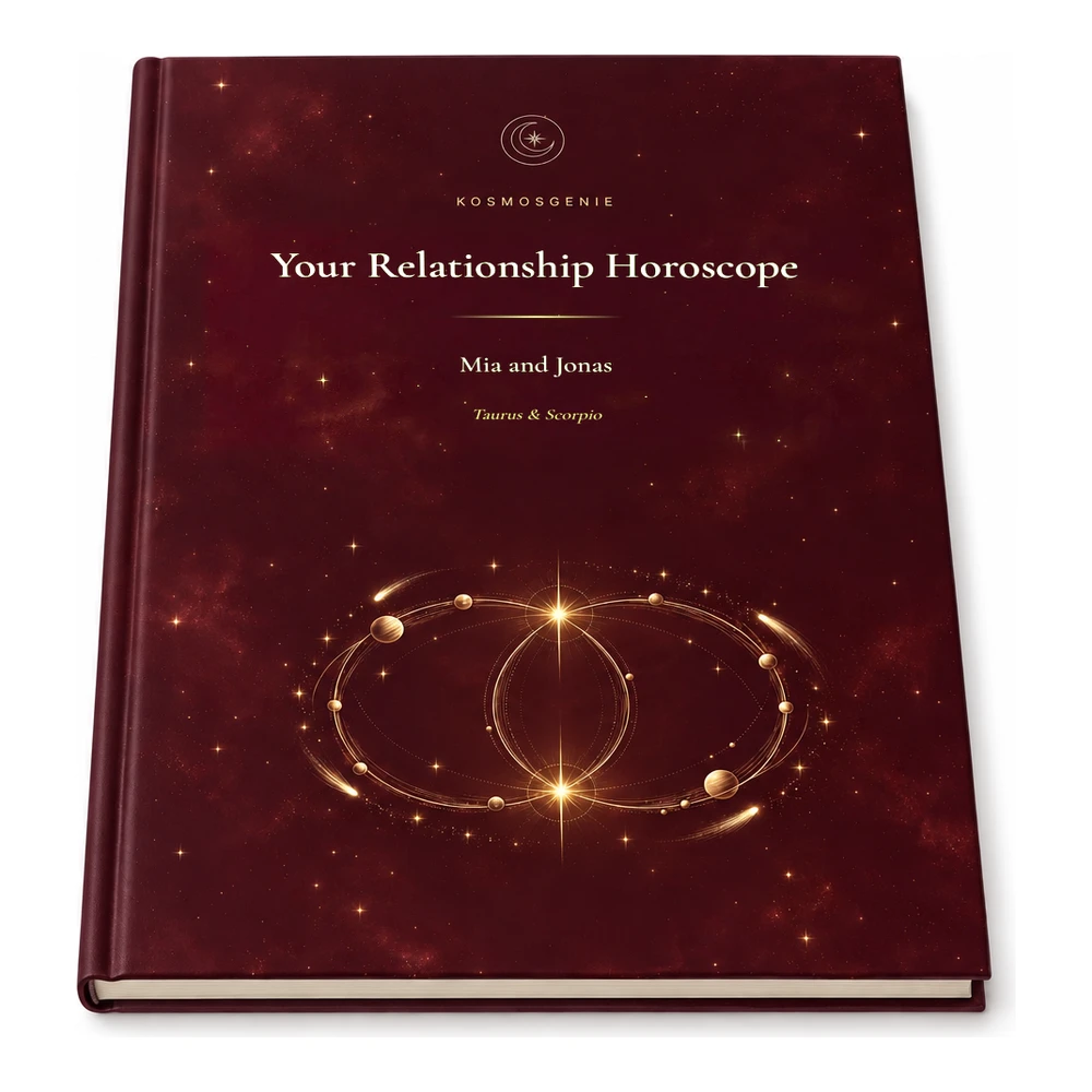 Relationship Horoscope Book as a premium book, lying flat