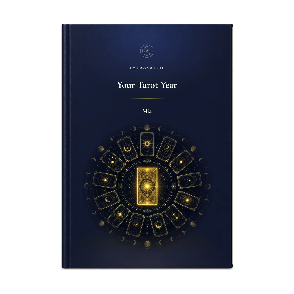 Tarot Year Book: the front cover with your name and birth details