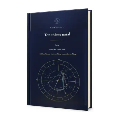 Thème astral sous forme de livre personnalisé, couverture avec roue des étoiles