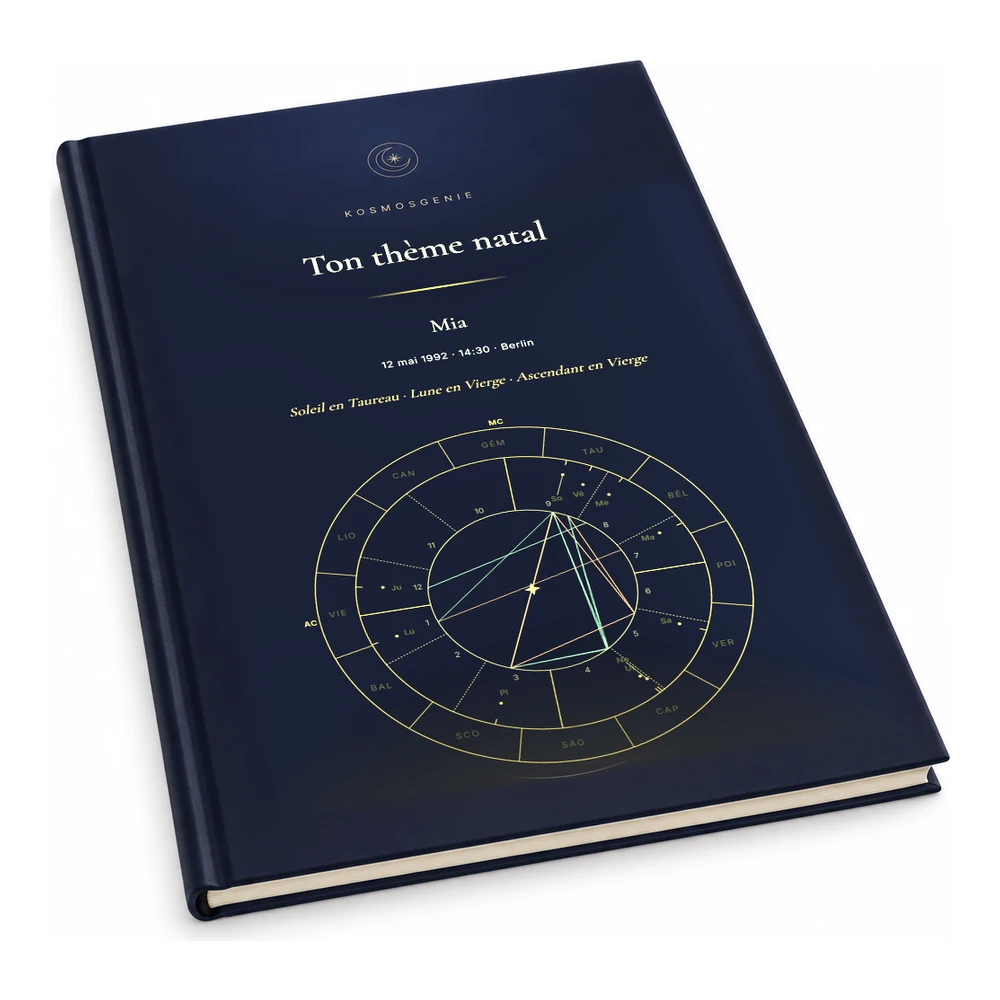 Livre du thème astral Premium, posé à plat
