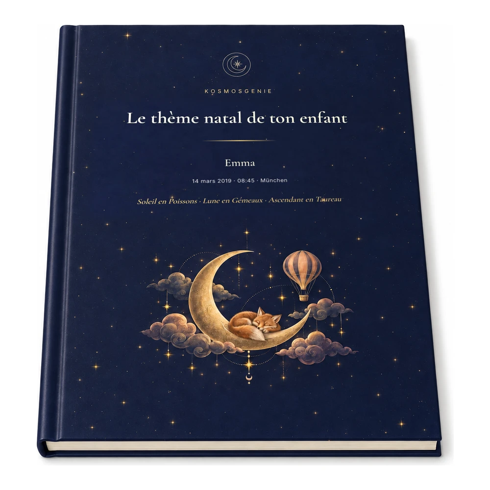 Livre du thème astral de l’enfant en version Premium, à plat