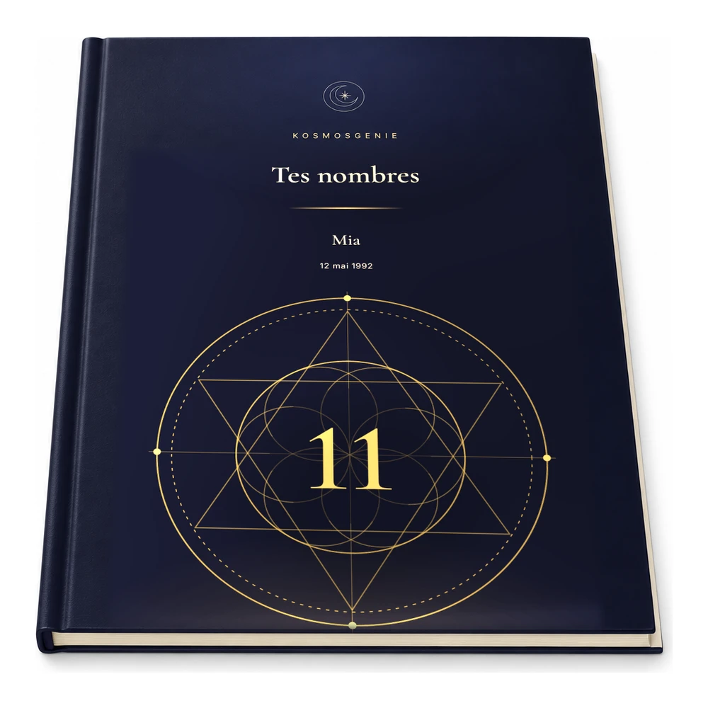 Livre de numérologie Premium, posé à plat