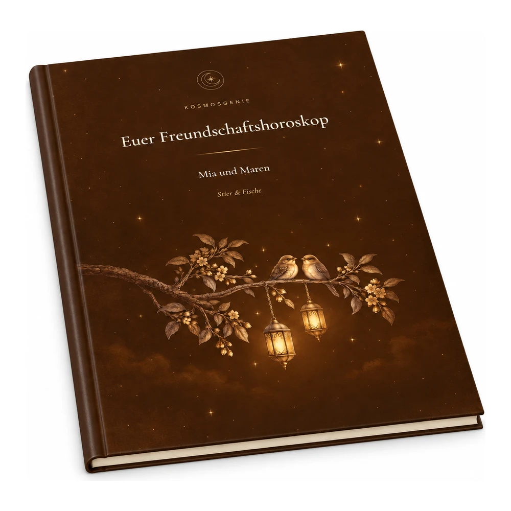 Freundschaftshoroskop als Premium Buch, flach liegend