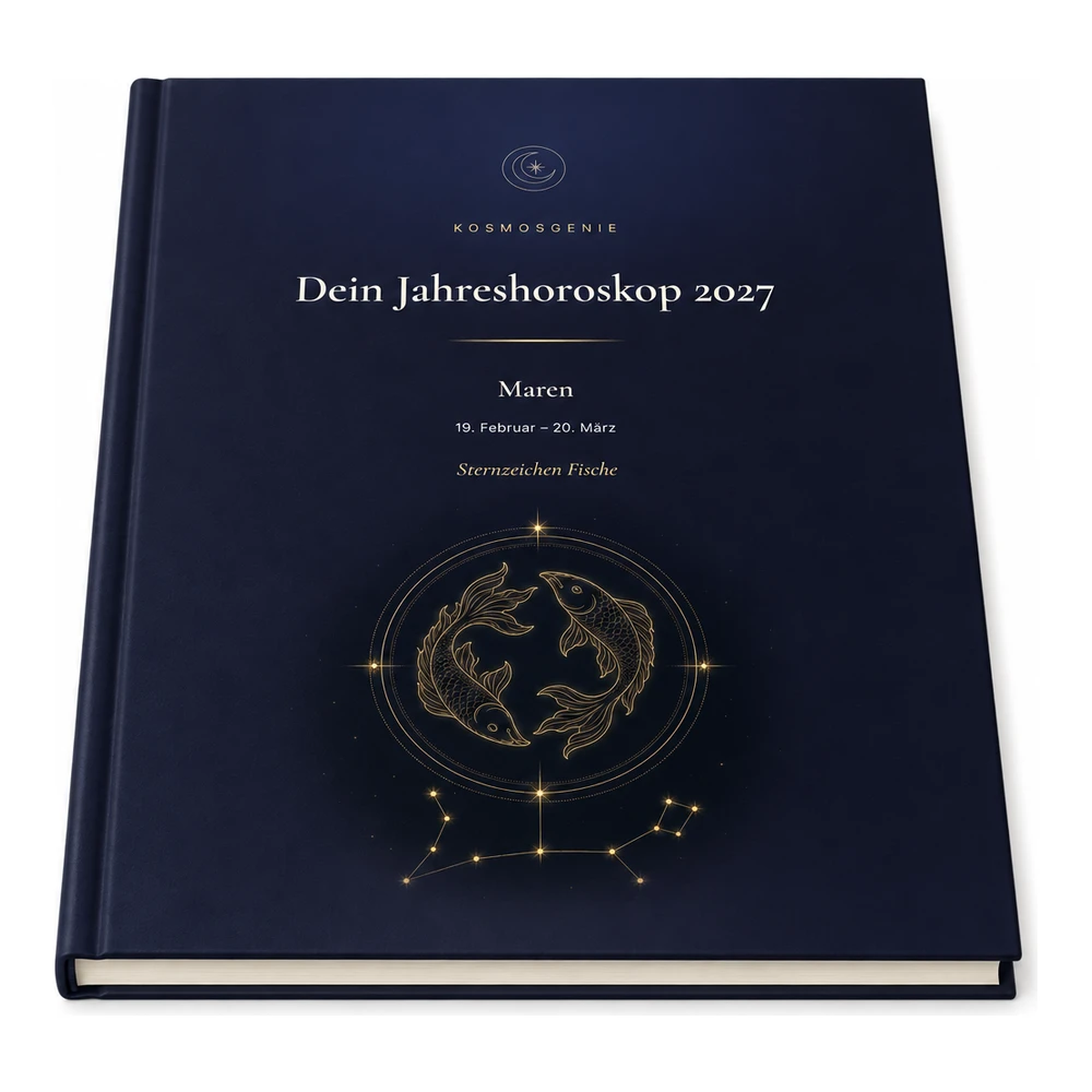 Jahreshoroskop 2027 als Geschenkbuch als Premium Buch, flach liegend