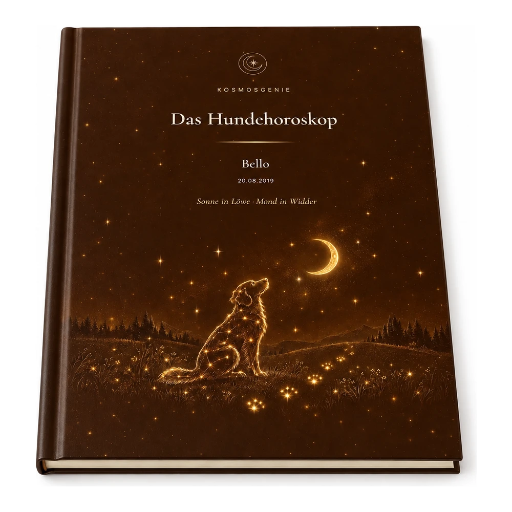 Hundehoroskop als Premium Buch, flach liegend