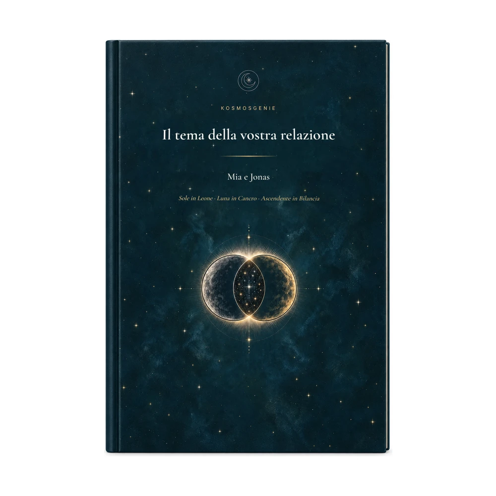 Libro del tema composito: la copertina frontale con i vostri nomi e le date di nascita