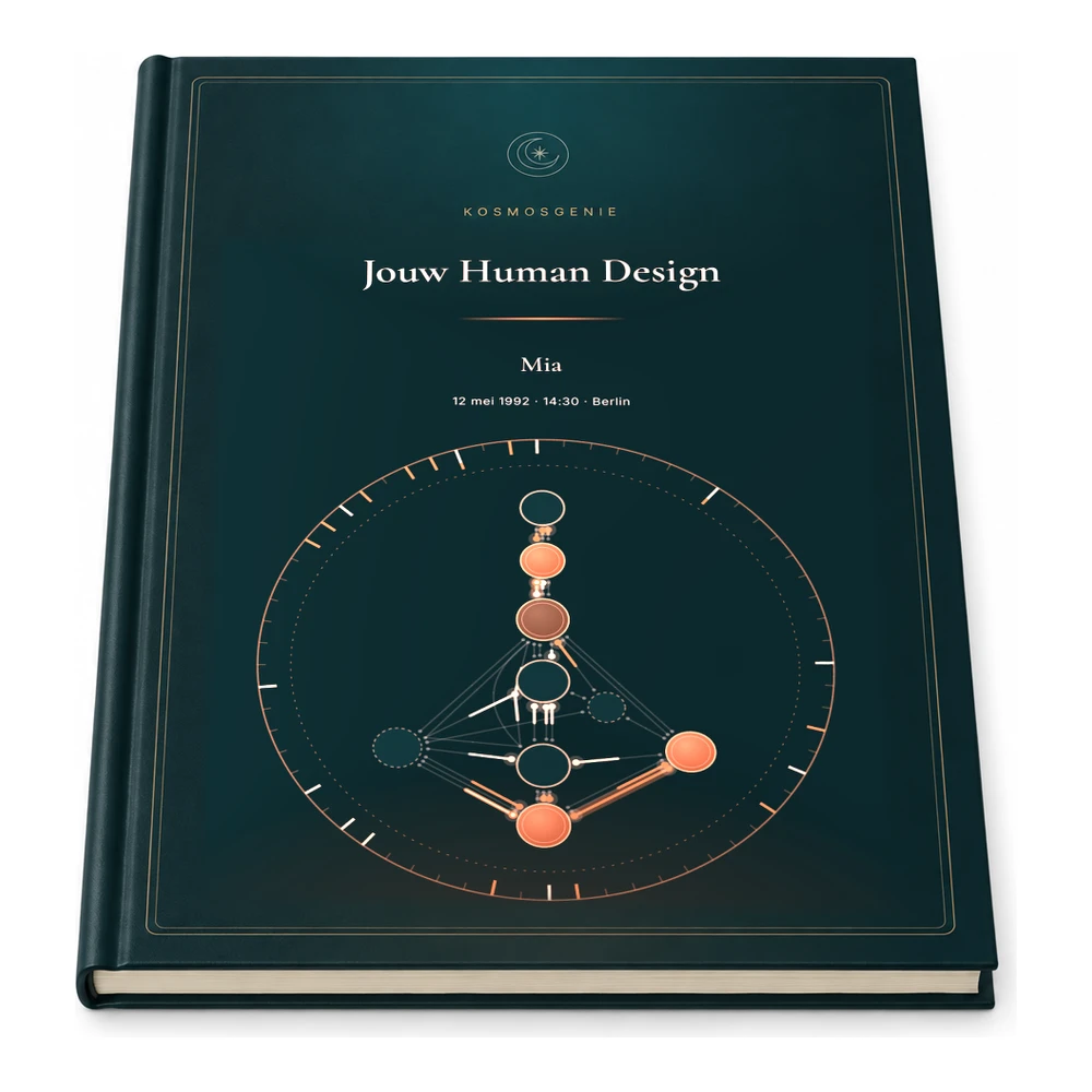 Human Design-boek als premiumboek, liggend