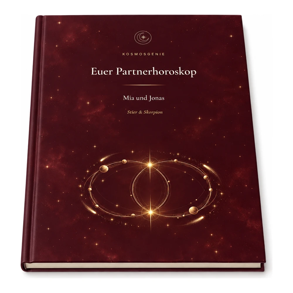 Partnerhoroskop als Premium Buch, flach liegend