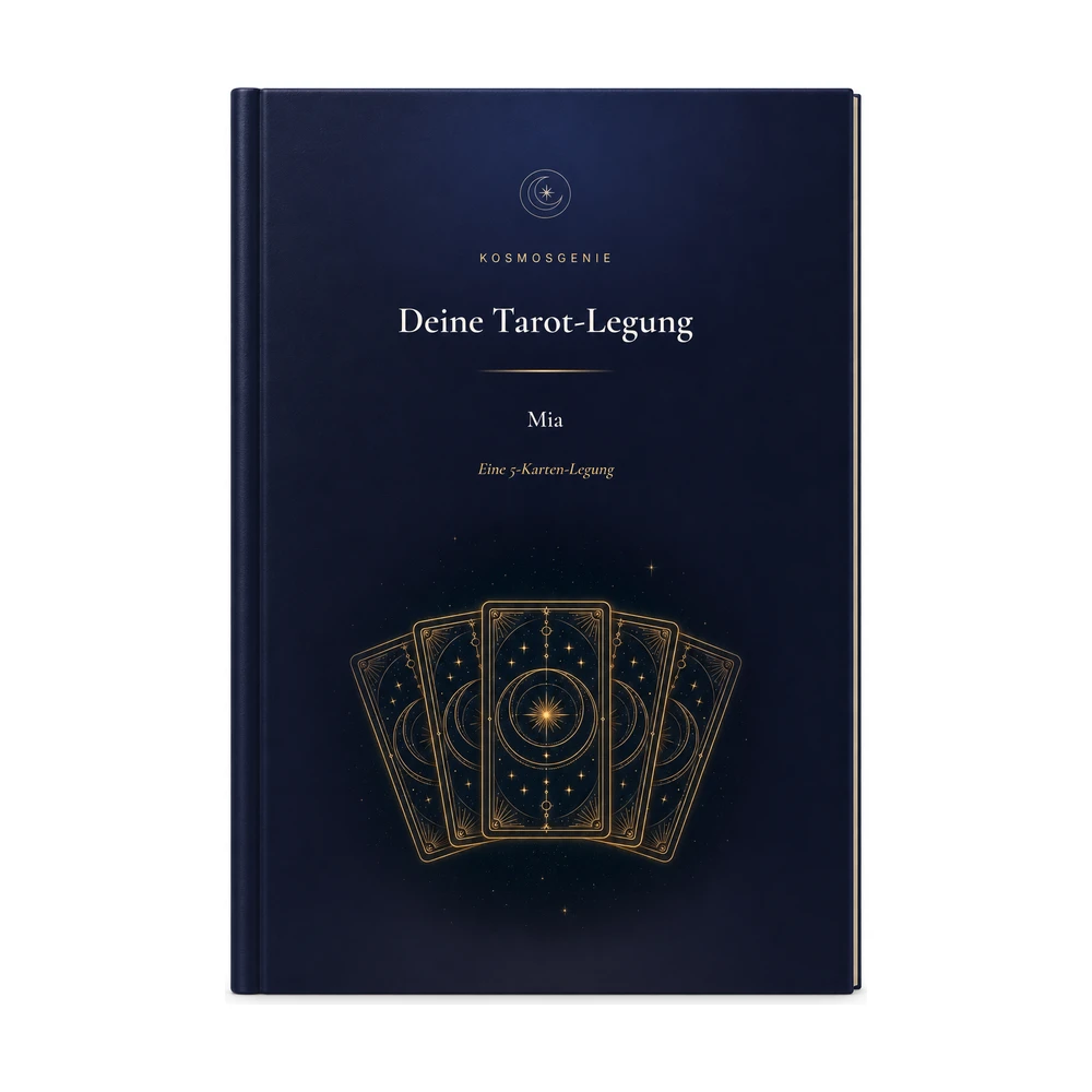 Tarot-Legung: das Cover von vorn mit deinem Namen und Geburtsdaten